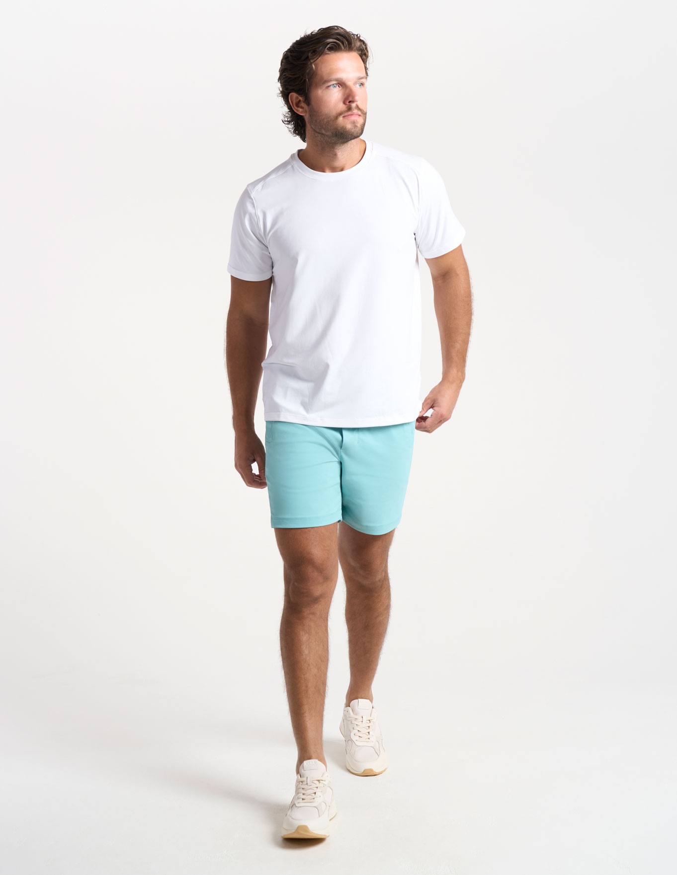 Khaki Shorts - Nile Blue