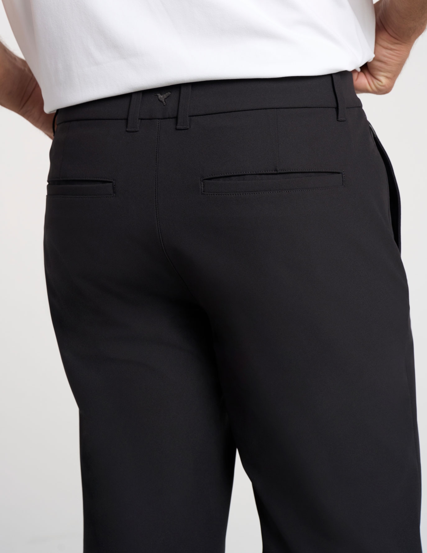 Stretch Khakis - Black - Relaxed Fit