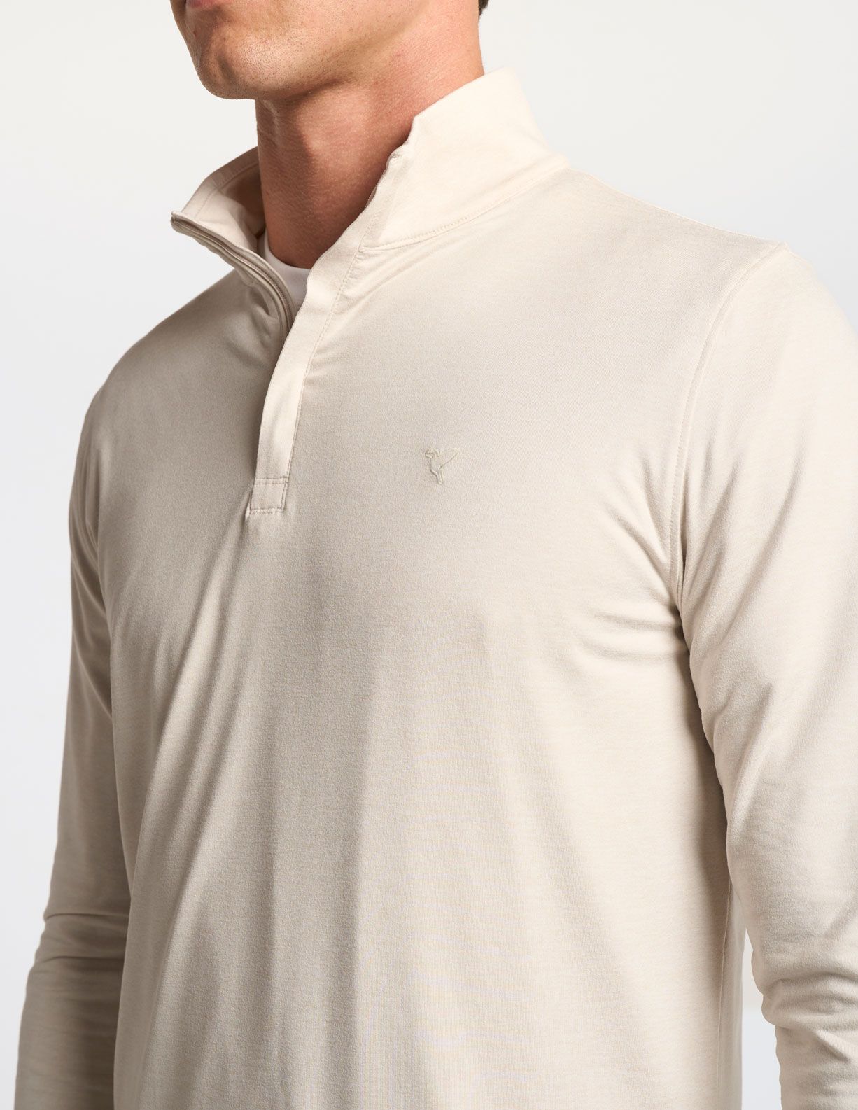 Last Layer Lined Q-Zip - Frontier Beige Heather (The Geronimo)