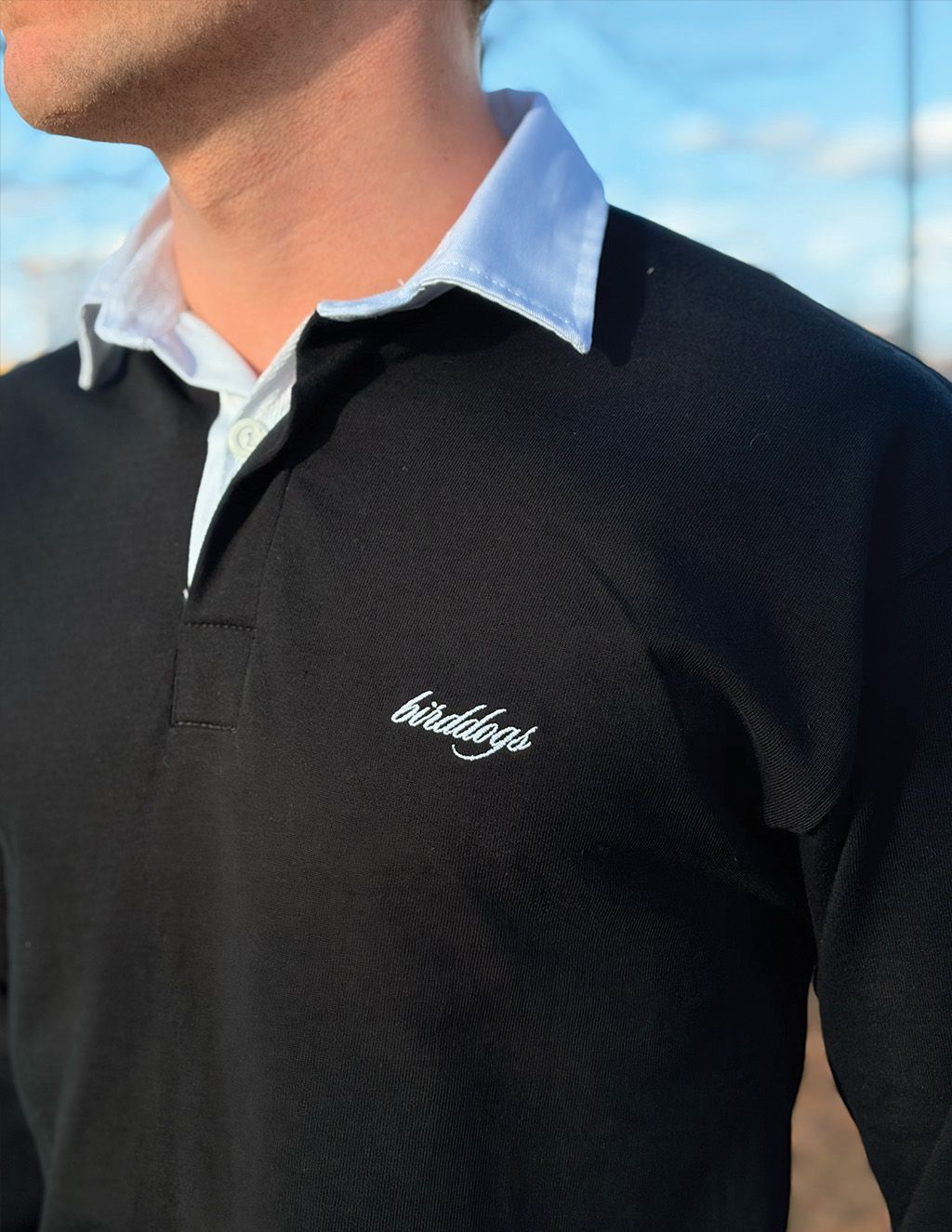 Rugby Shirt - Black Solid