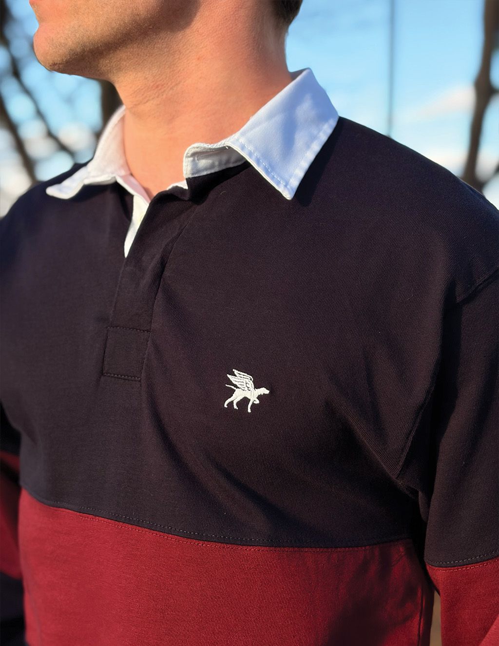 Rugby Shirt - Navy & Red