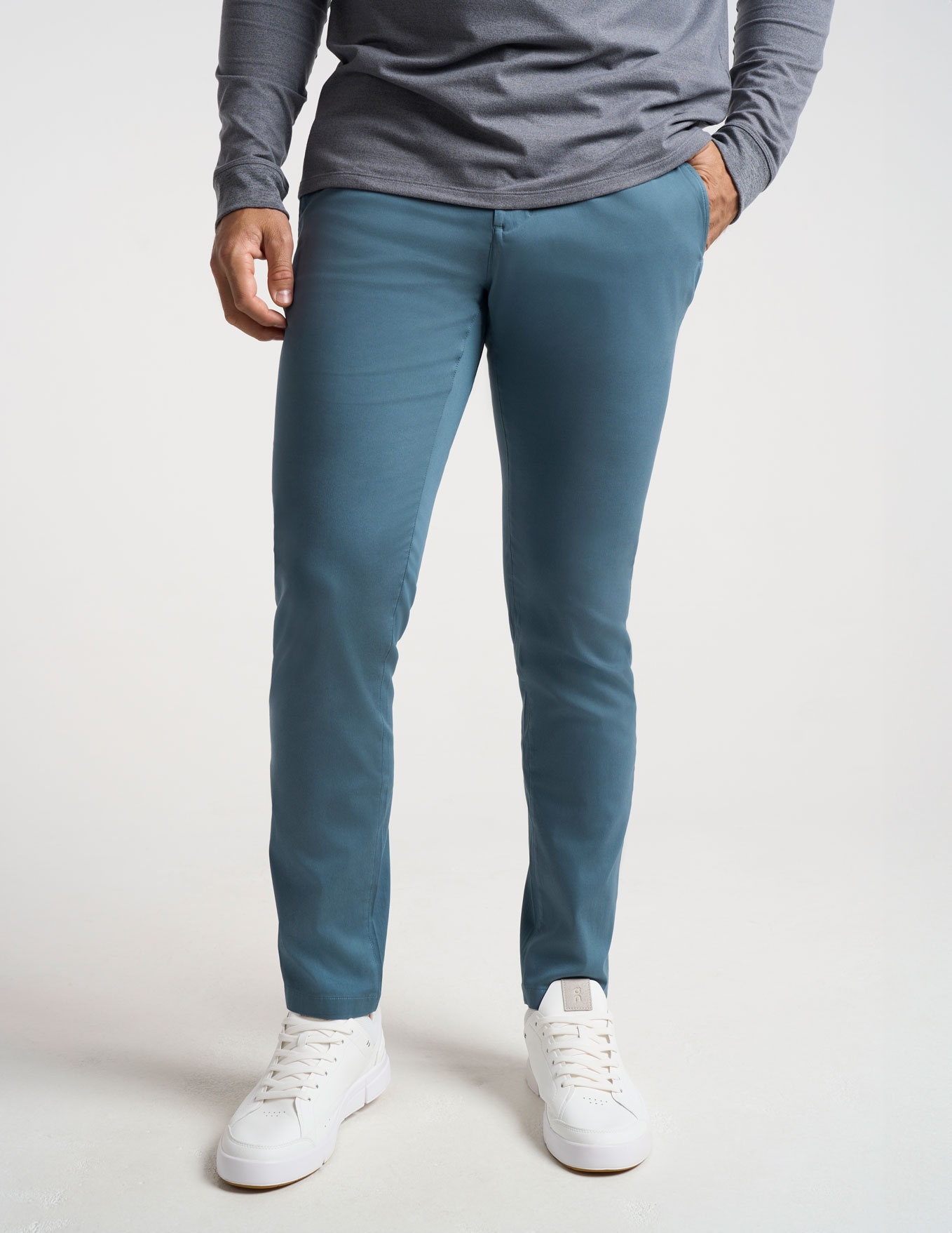 Stretch Khakis - Steel Blue