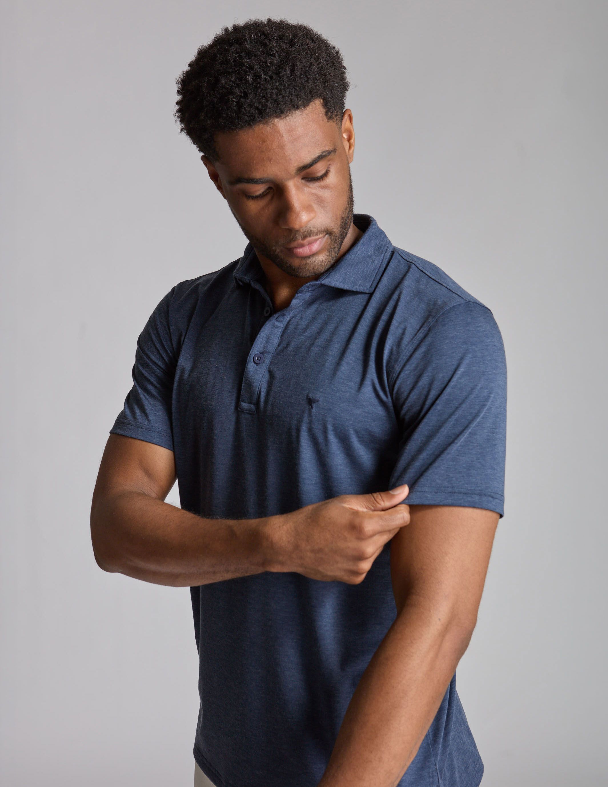 NoSweat Polo - Navy Heather (The Last Call)
