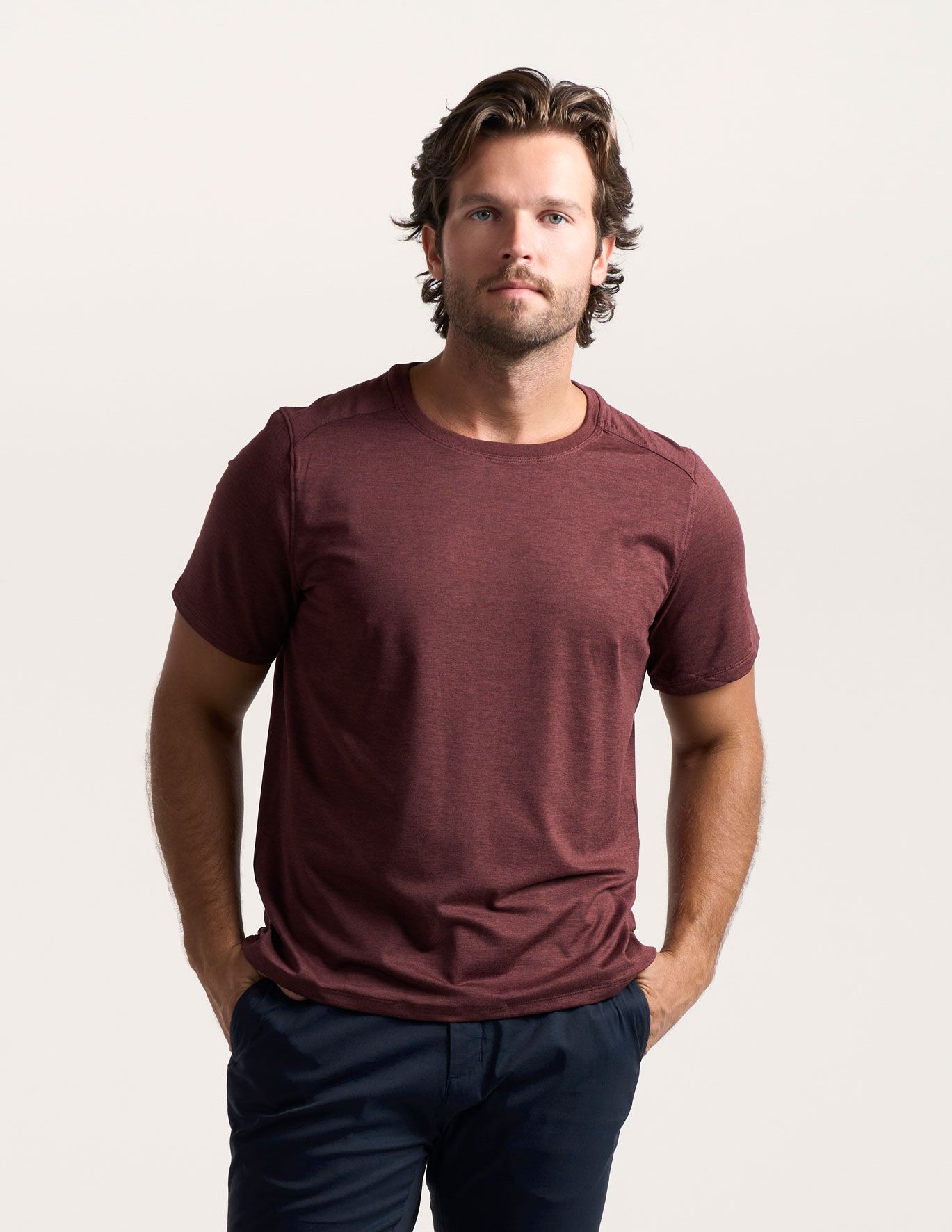 Last Layer Tee - Maroon Heather (The Oklahoma Drill)