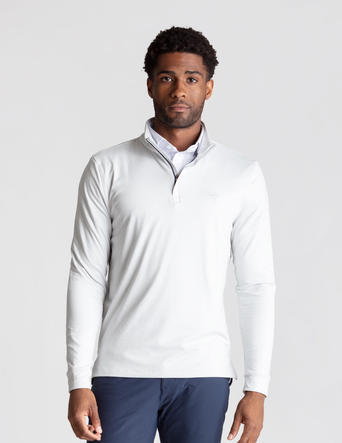 Quarter Zip - Light Gray Heather