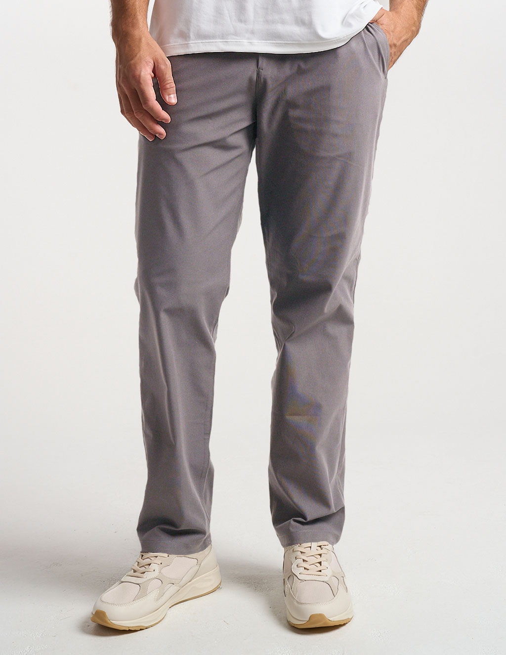 Stretch Khakis - Dark Gray - Relaxed Fit