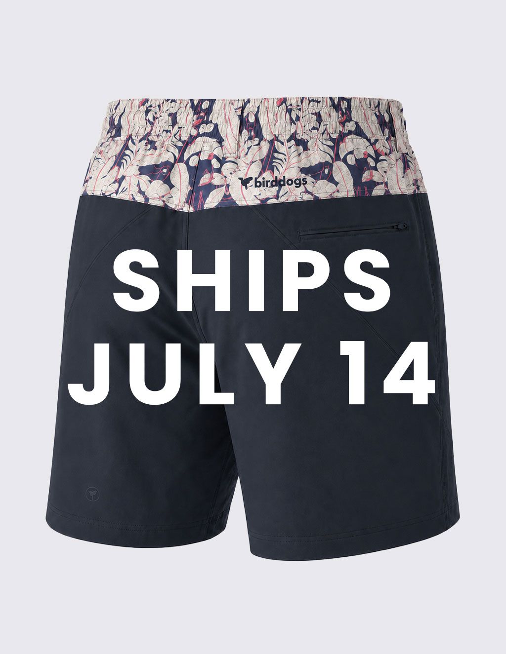 PREORDER SHIPS 7/14 - 3 in 1 Khaki Shorts - Navy & Royal Ferns