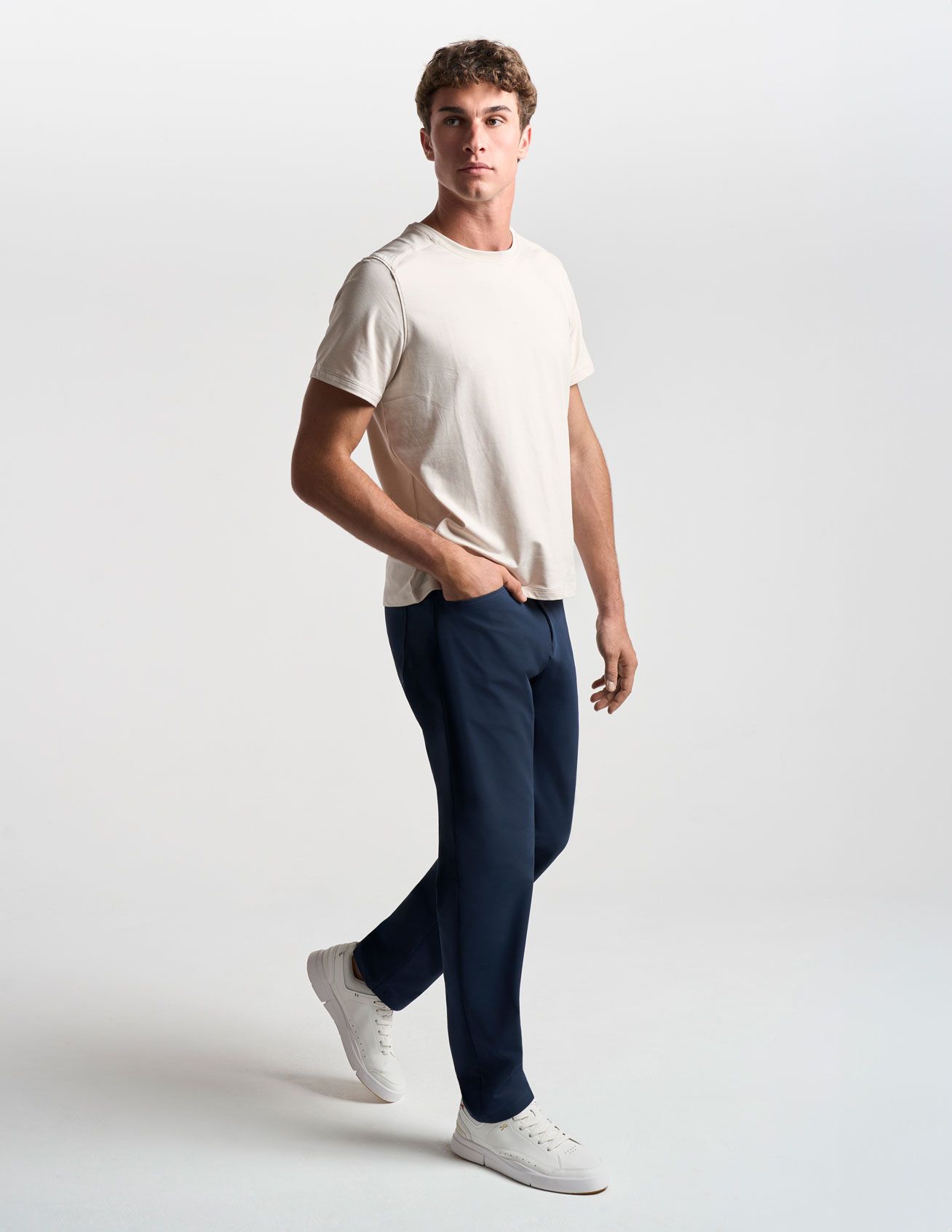 5-Pocket Tech Pants - Dark Navy - Classic Fit