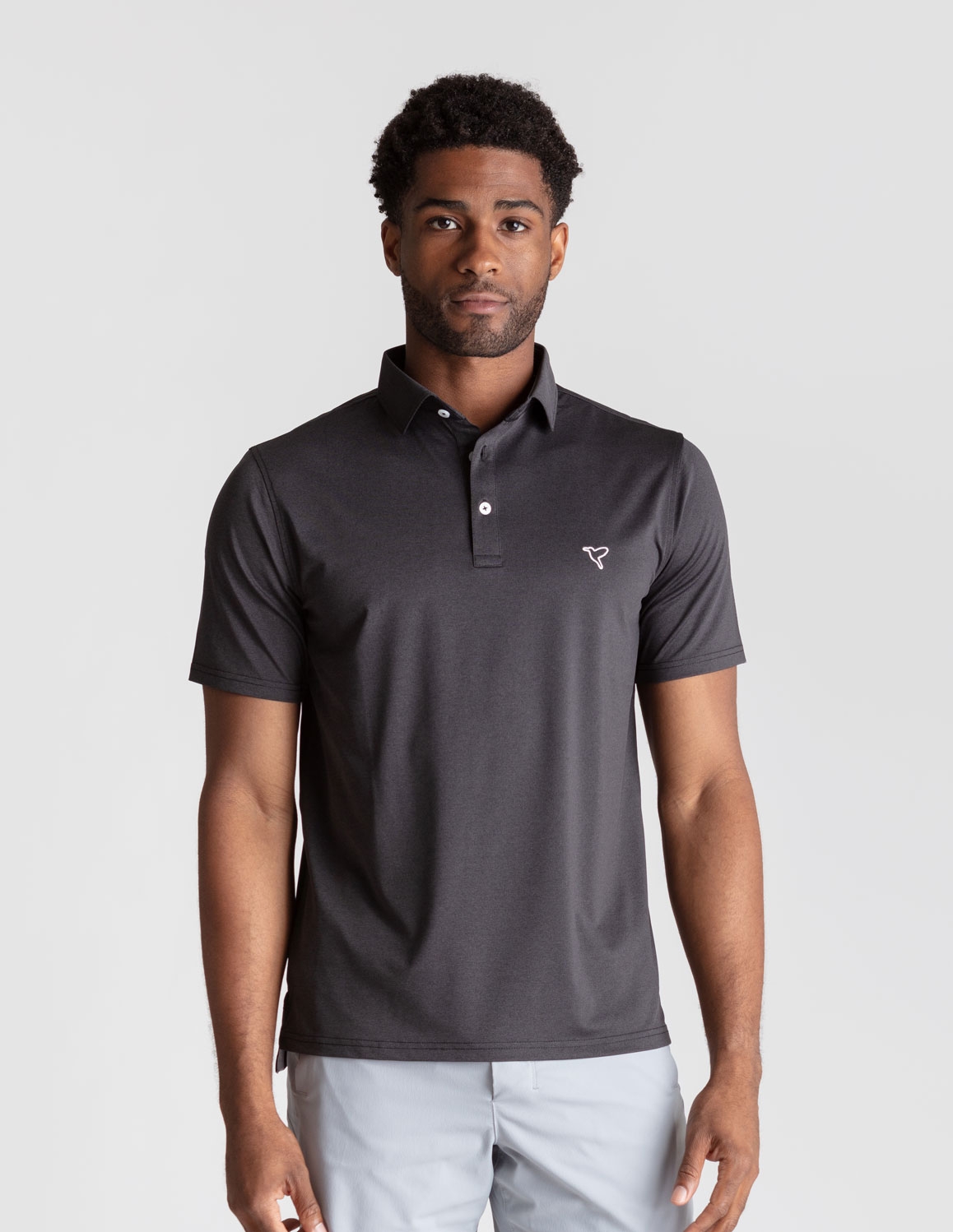 Performance Polo - Black Heather