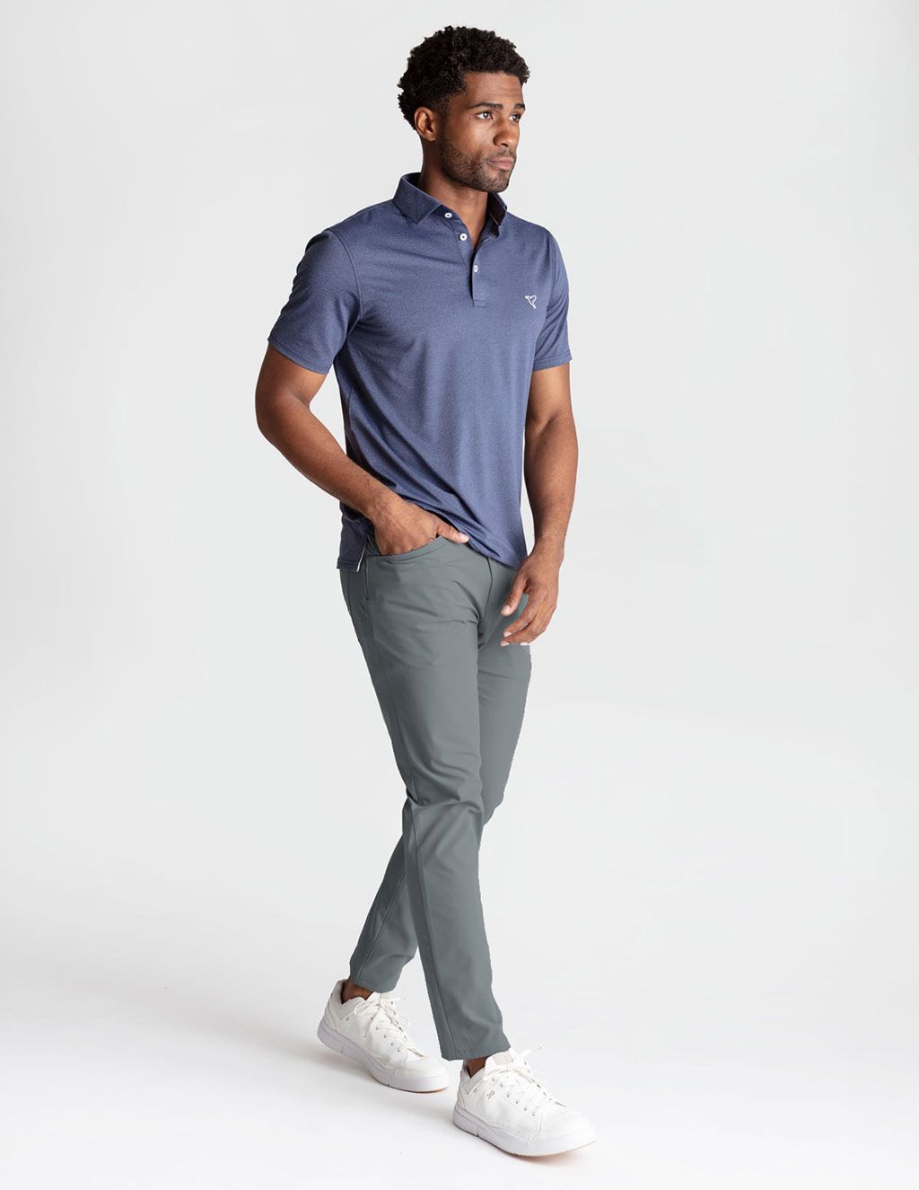 5-Pocket Tech Pants - Dark Gray - Slim Fit