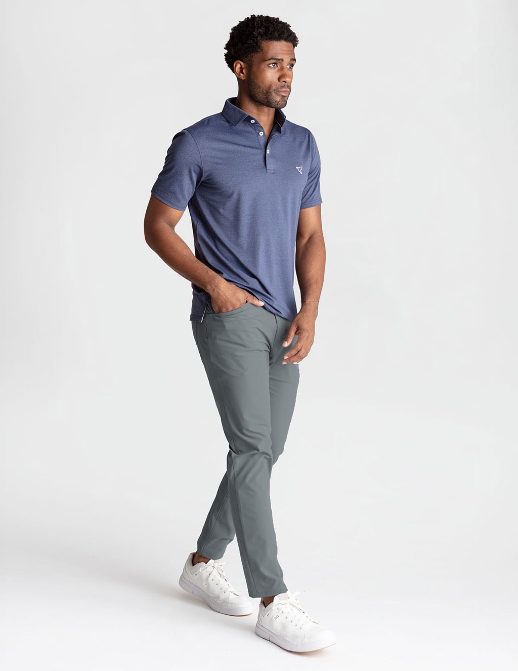 5-Pocket Tech Pants - Dark Gray - Slim Fit