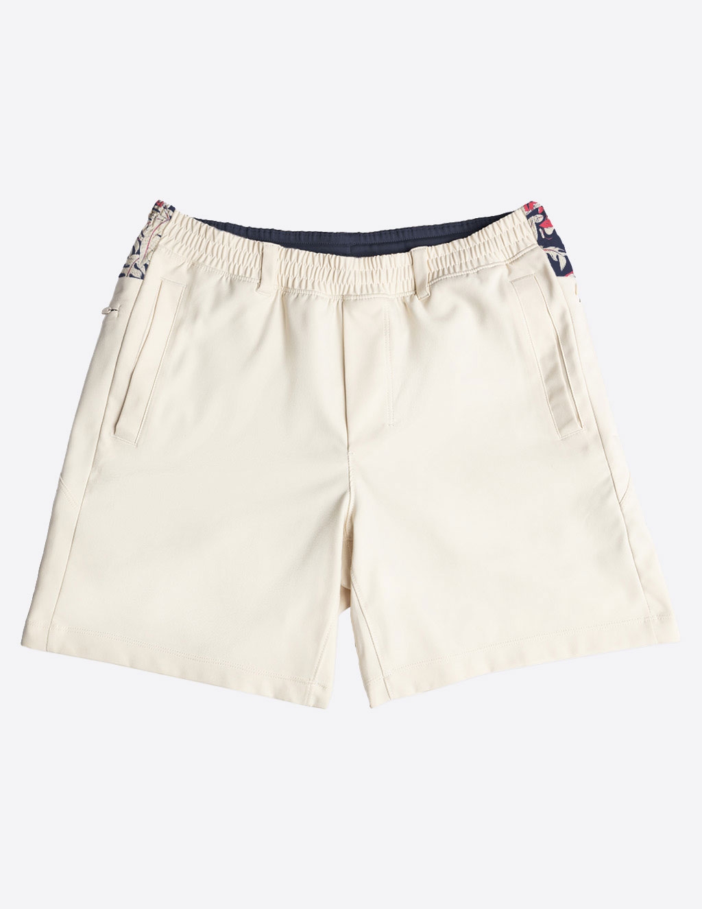3 in 1 Khaki Shorts - Dublin Stone & Royal Ferns (Tight Lotus)