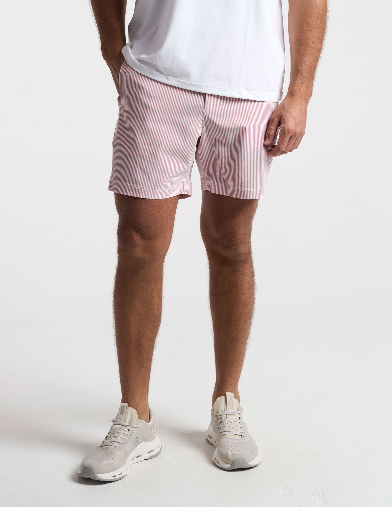 Gym Shorts - Red Seersucker