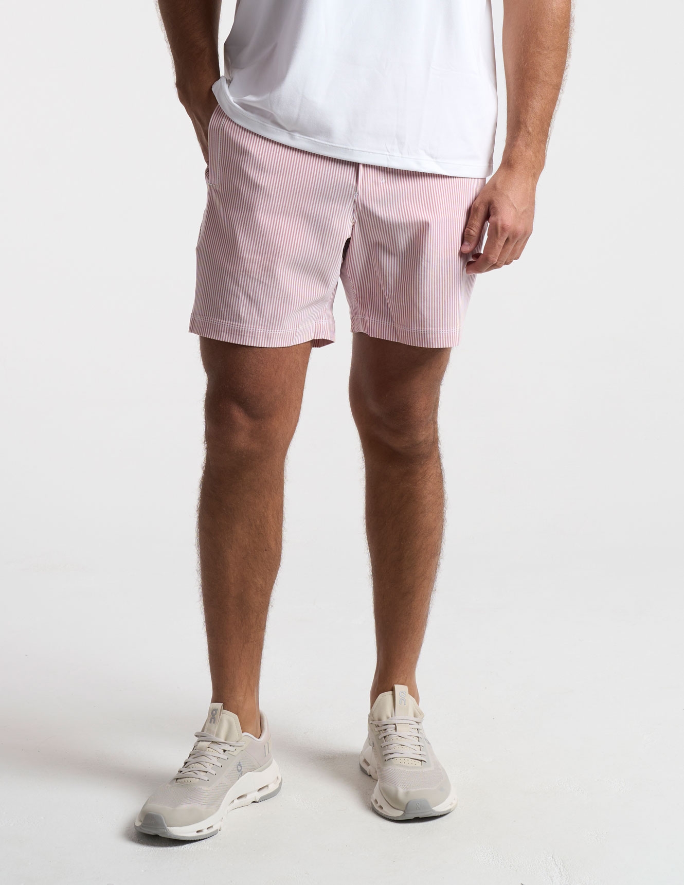 Gym Shorts - Red Seersucker