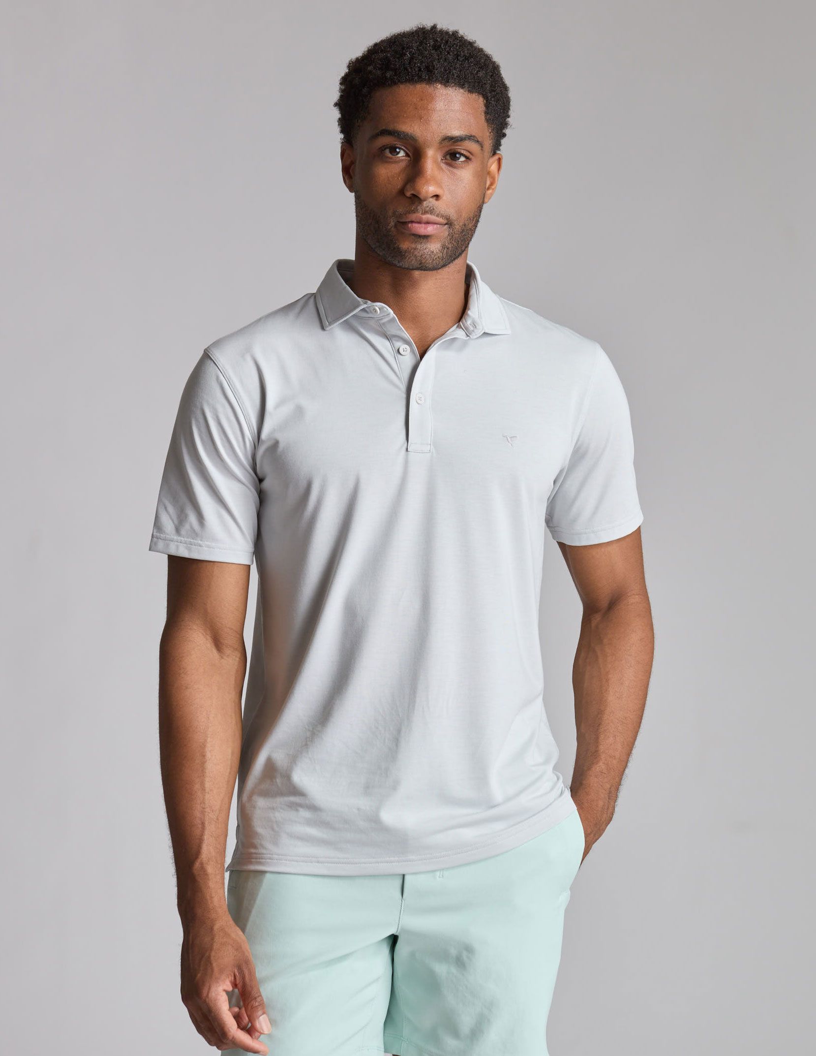 NoSweat Polo - Light Gray Heather (The Extra Inning) | birddogs