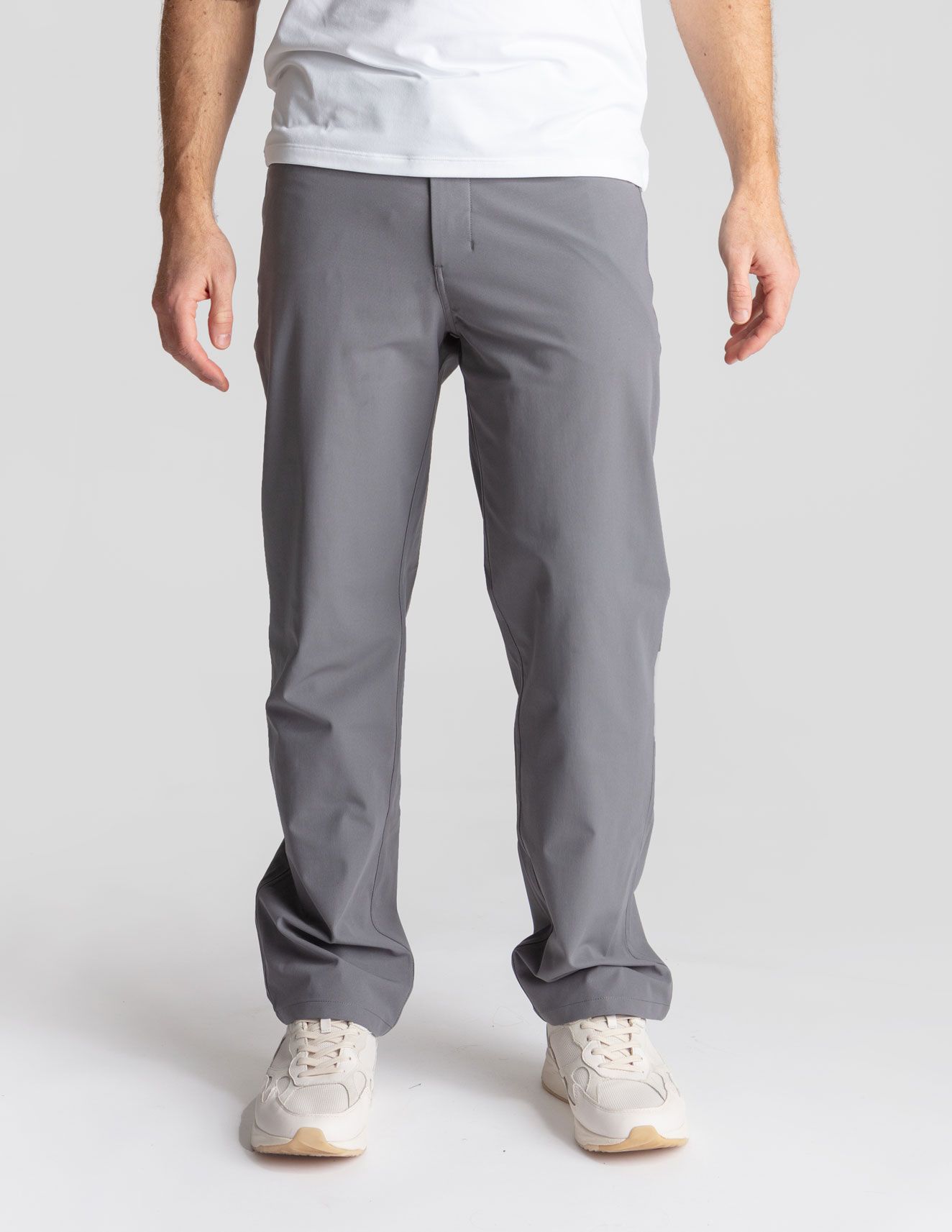 5-Pocket Tech Pants- Dark Gray - Relaxed Fit