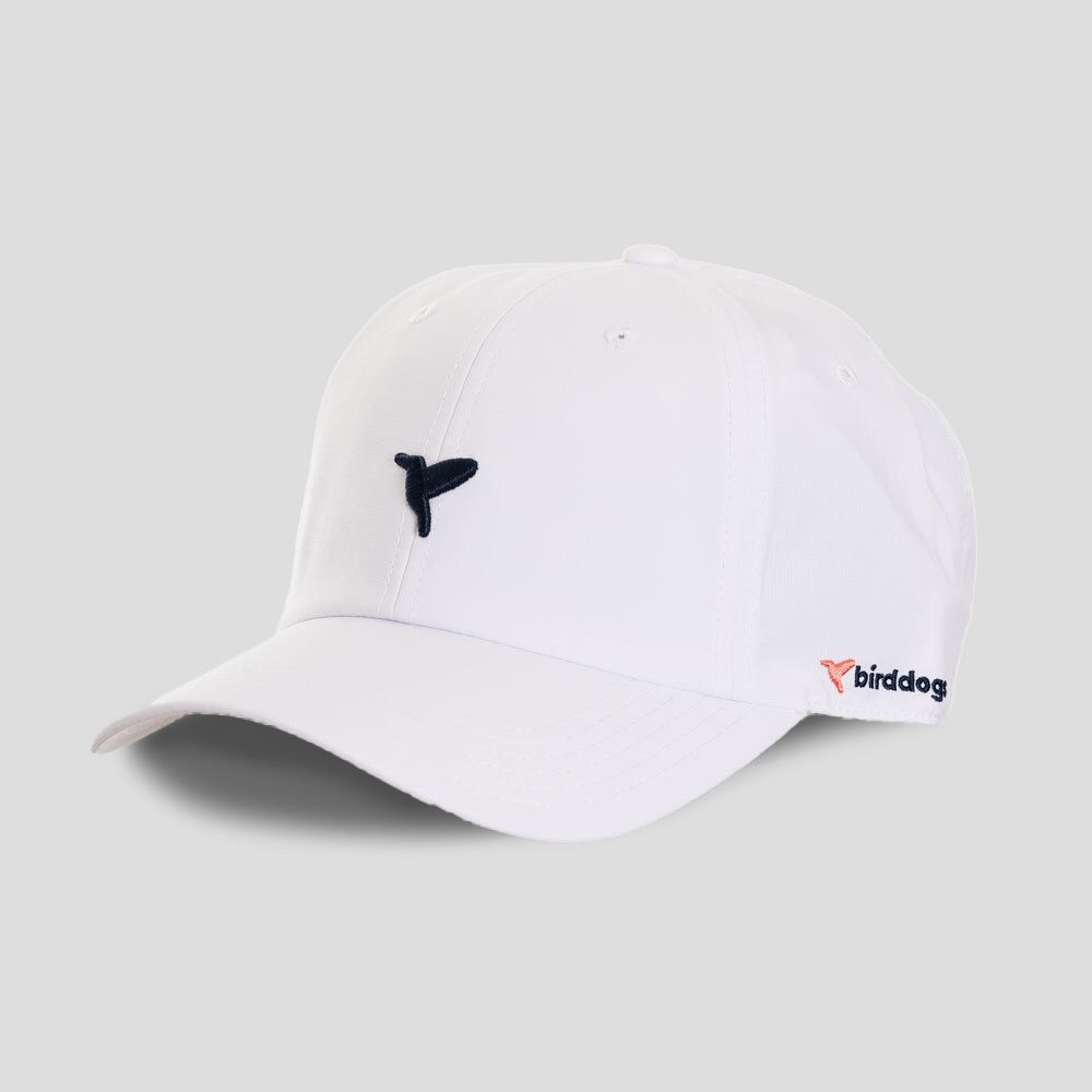 White & Navy Bird Golf Hat