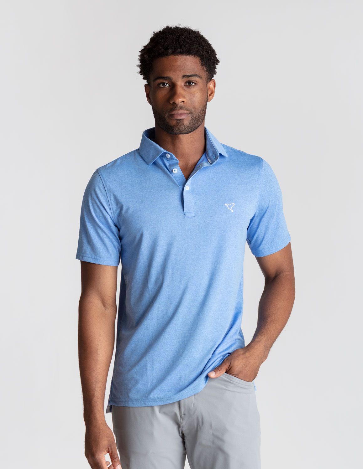 Performance Polo - Light Blue Heather
