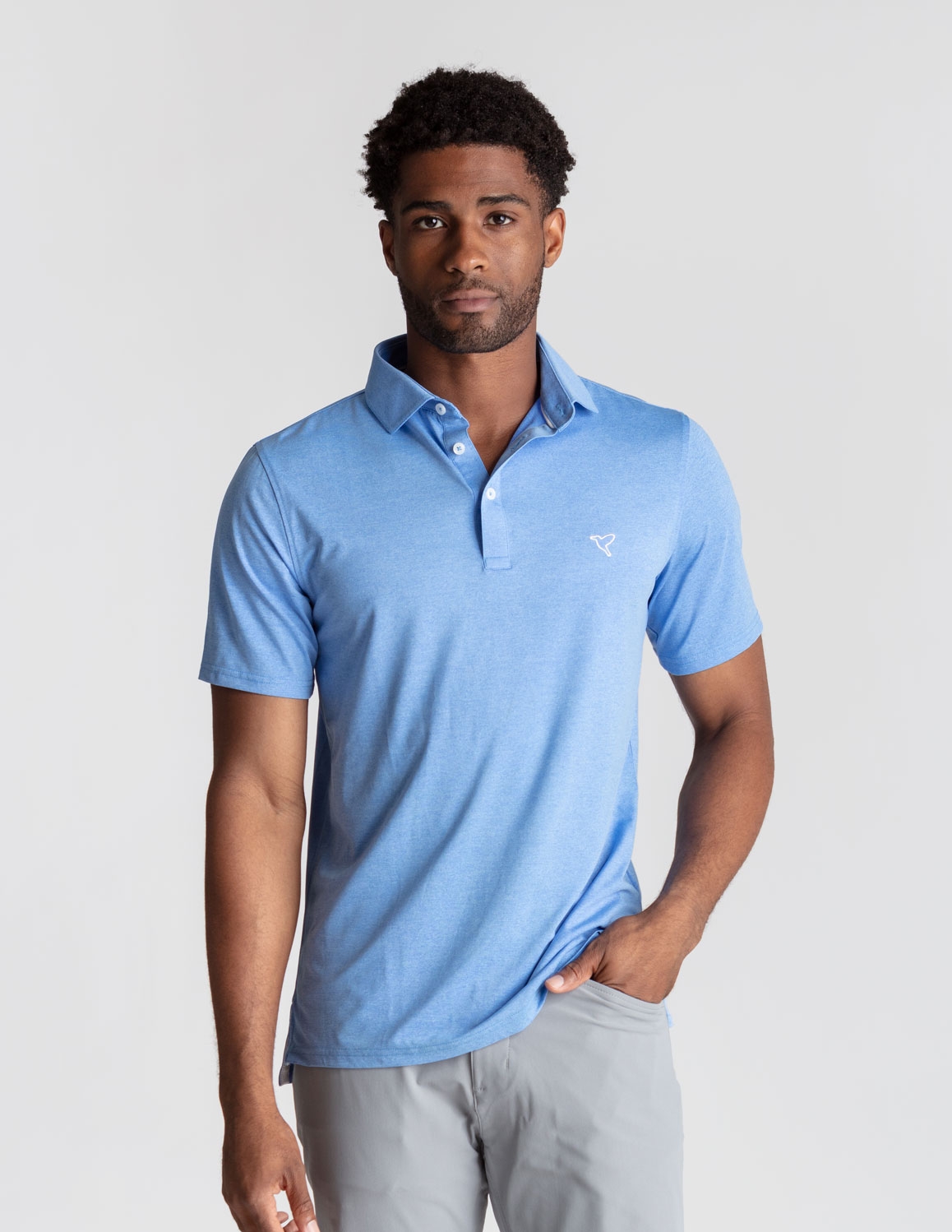 Performance Polo - Light Blue Heather