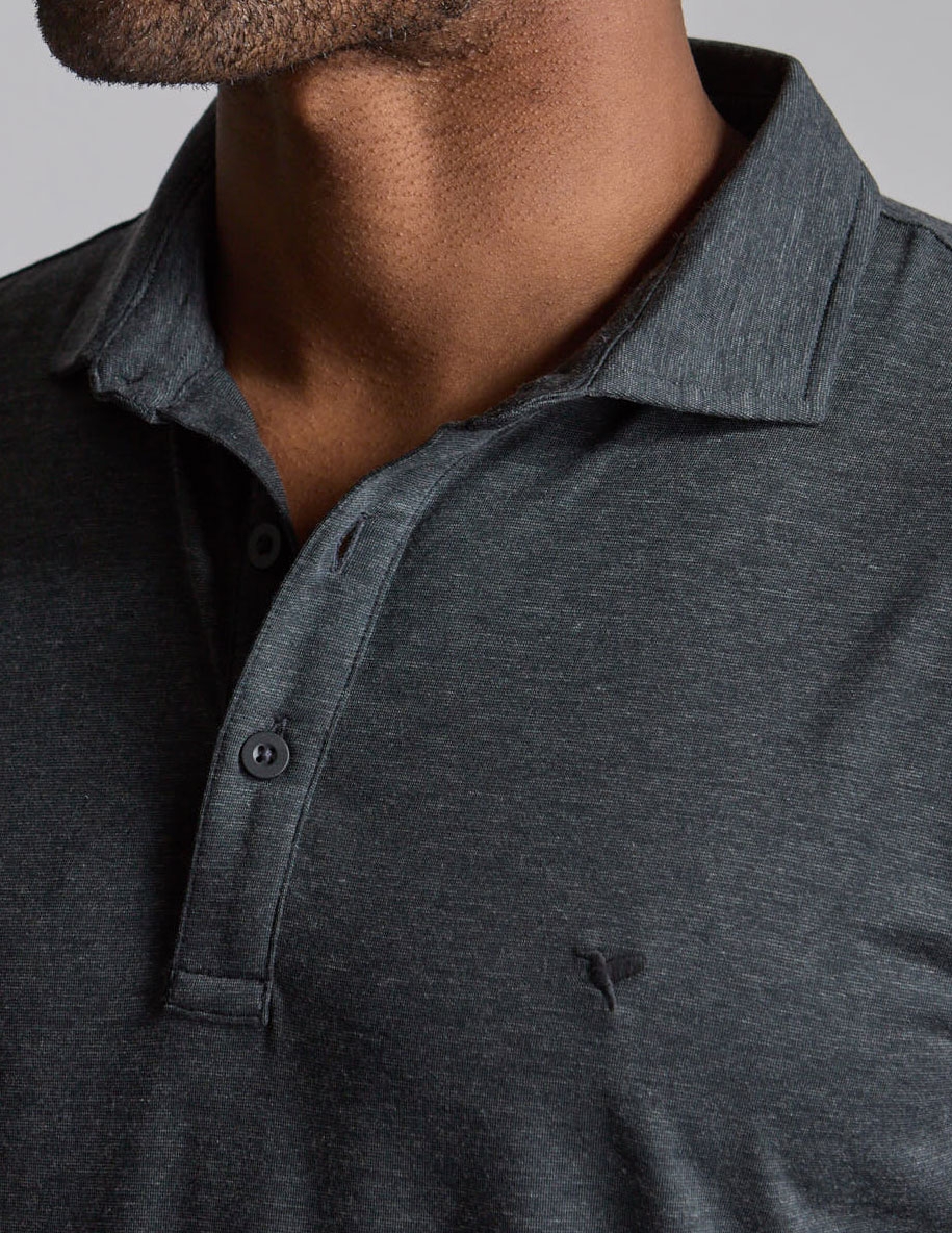 NoSweat Polo - Black Heather