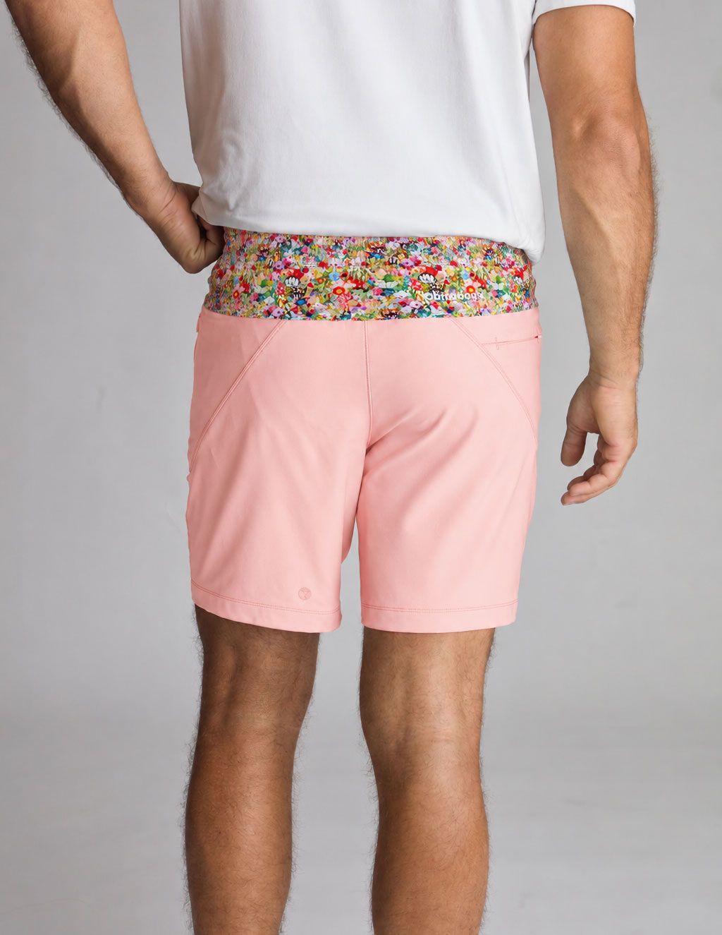 3 in 1 Khaki Shorts - Rosé & Petals (The Wölffer Estate)