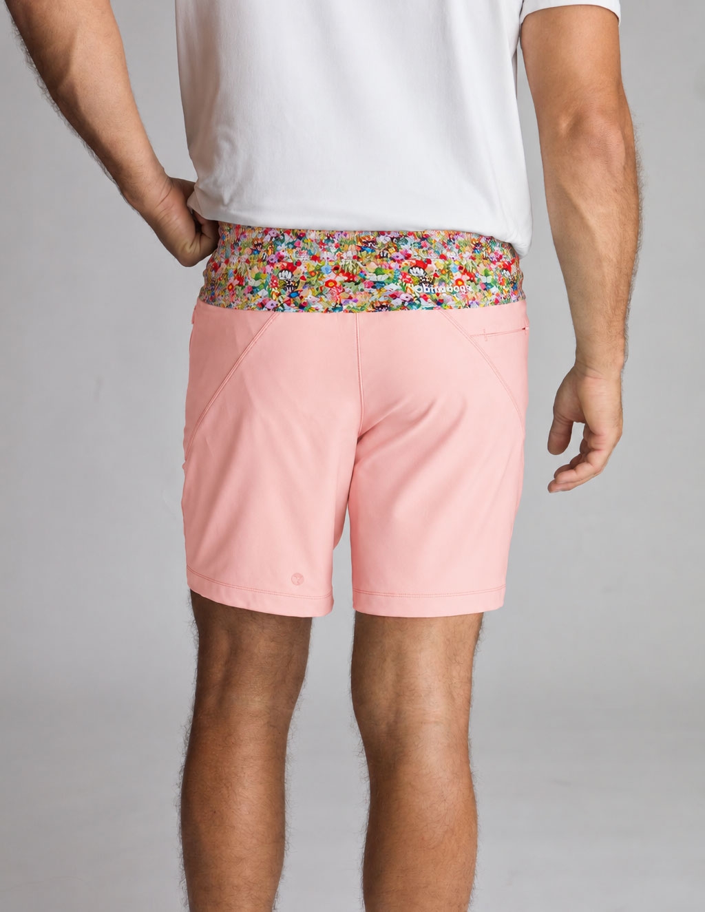 3 in 1 Khaki Shorts - Rosé & Petals (The Wölffer Estate)