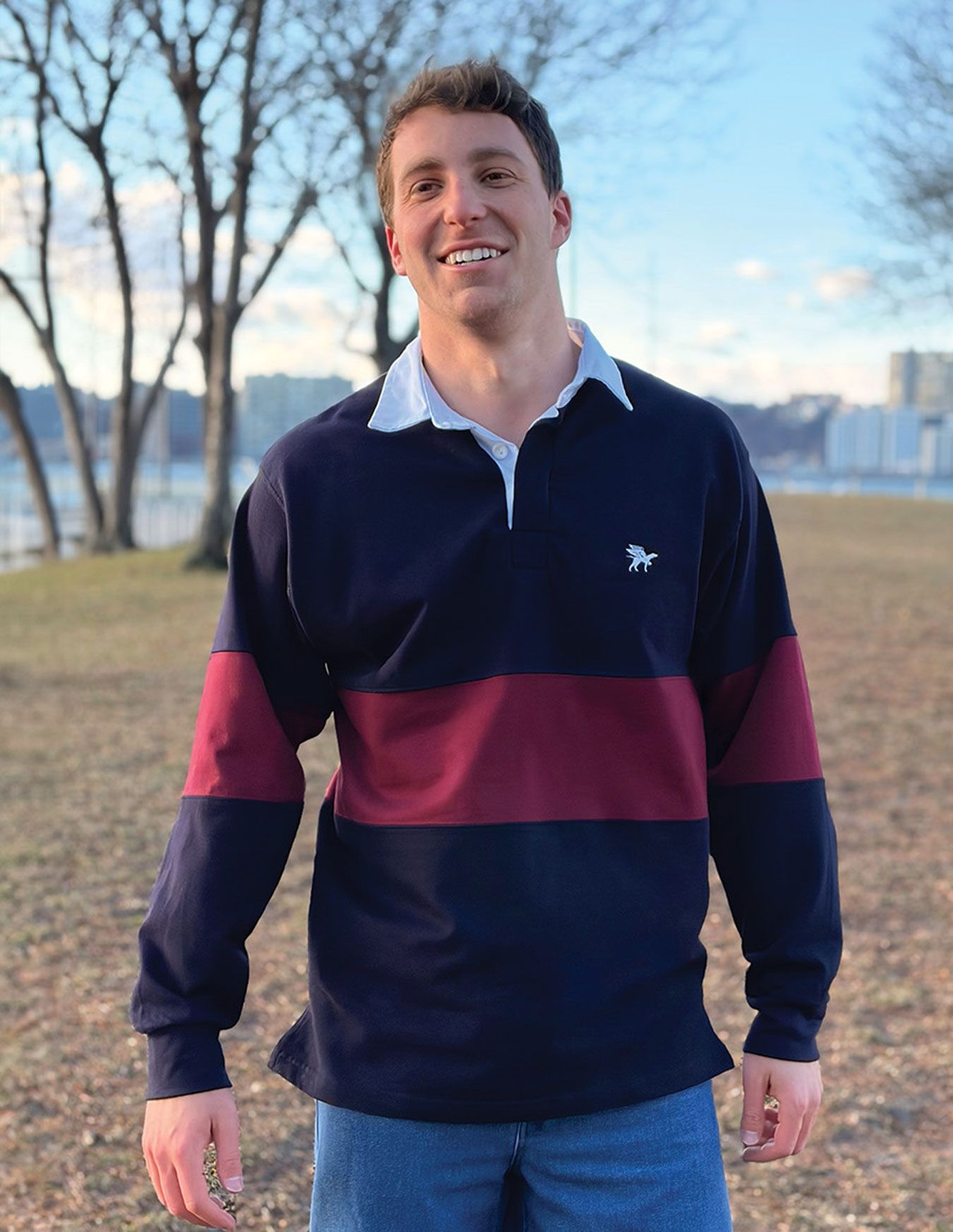 Rugby Shirt - Navy & Red