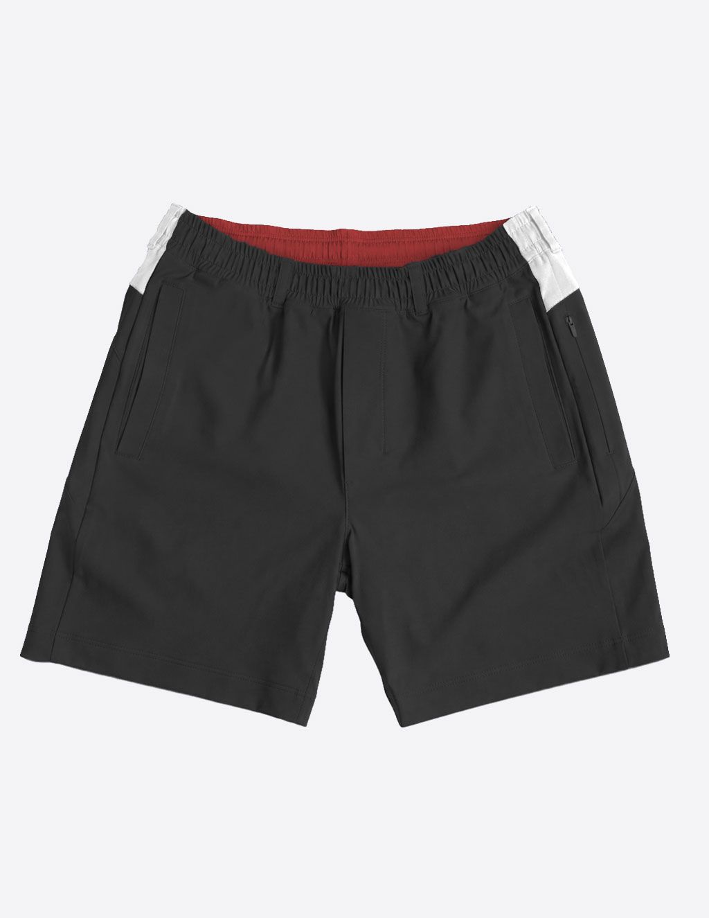 3 in 1 Khaki Shorts - Black & Talkhouse Red (The Stephen Talkhouses)
