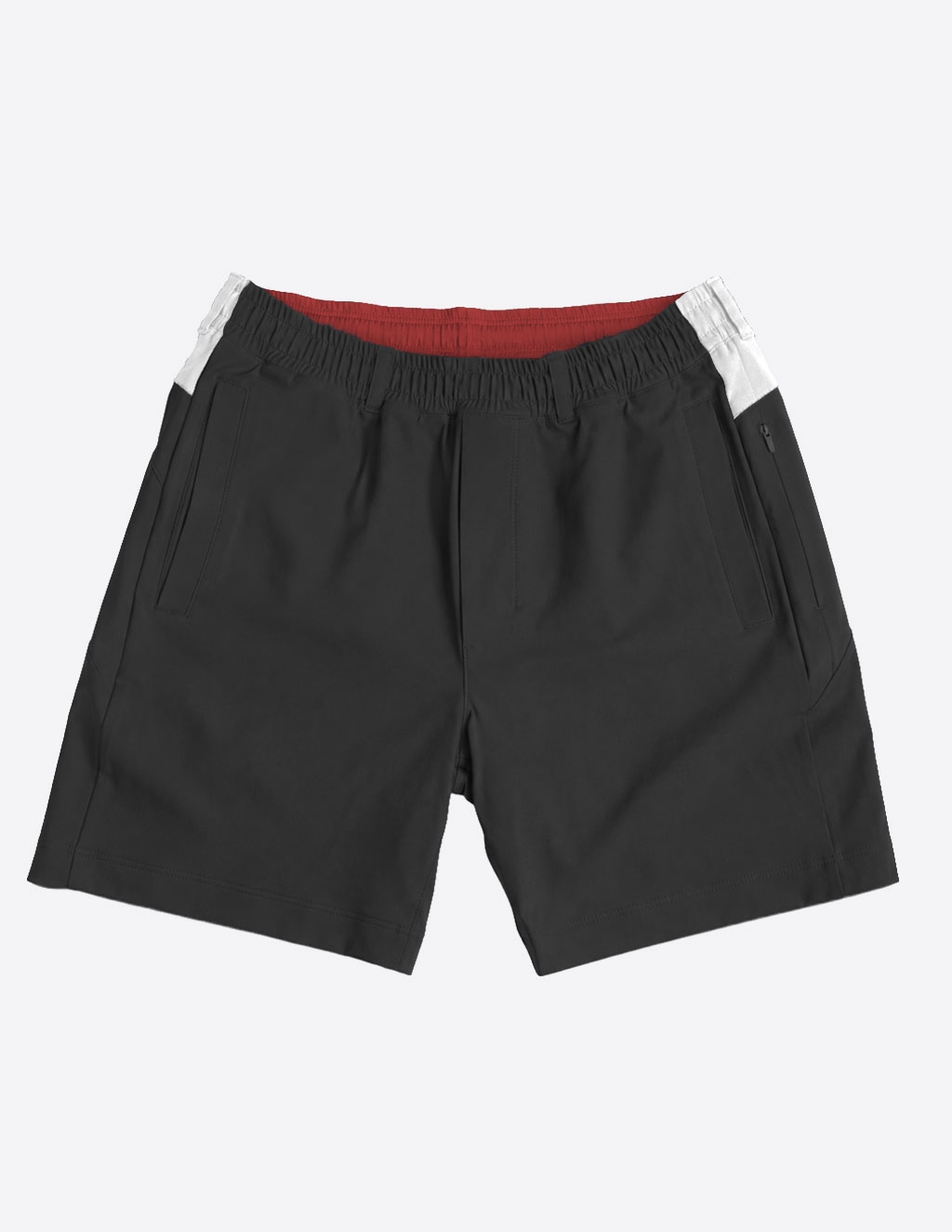 3 in 1 Khaki Shorts - Black & Talkhouse Red (The Stephen Talkhouses)