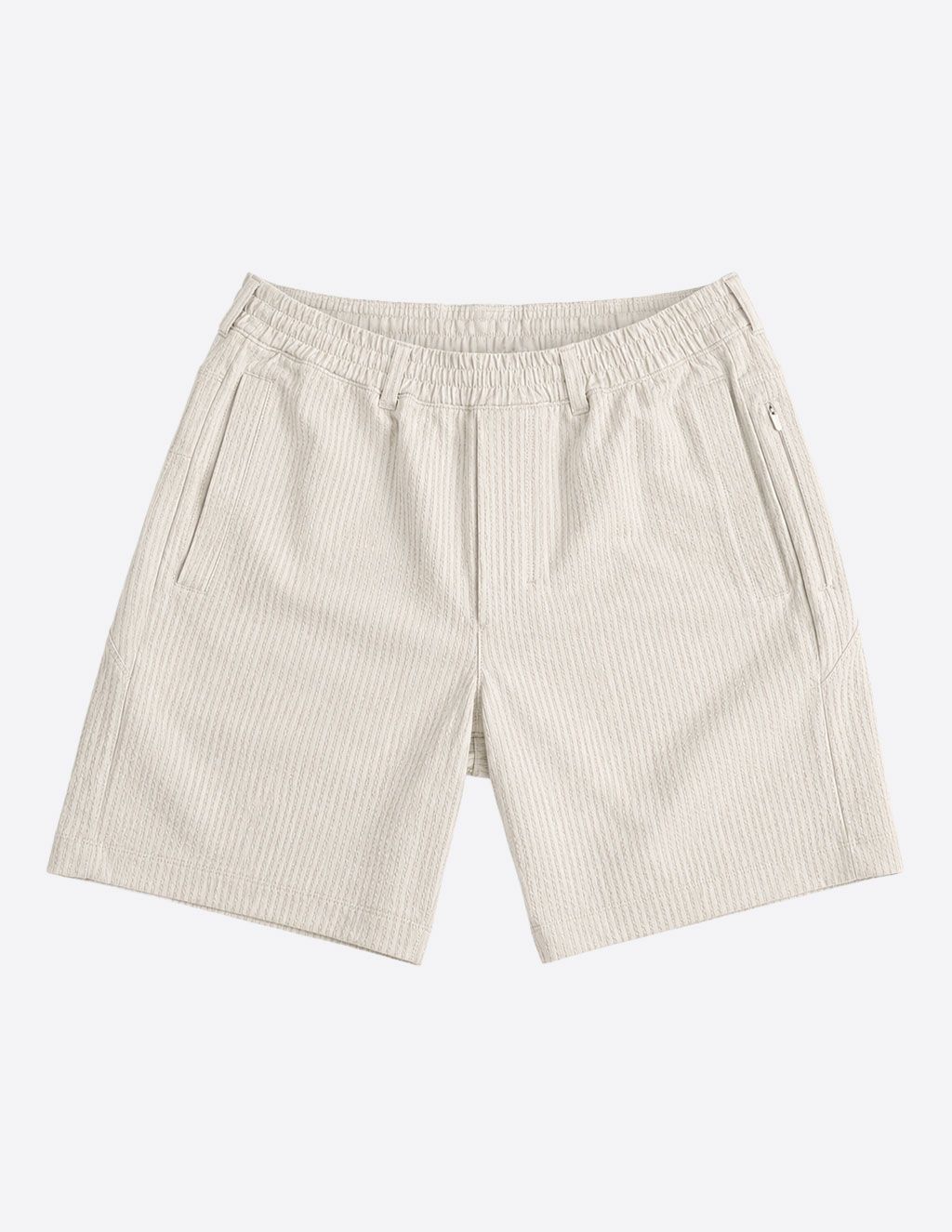 3 in 1 Khaki Shorts - Stone Seersucker (The Wolf of K Street)