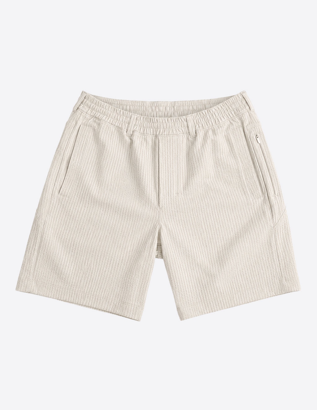 3 in 1 Khaki Shorts - Stone Seersucker (The Wolf of K Street)