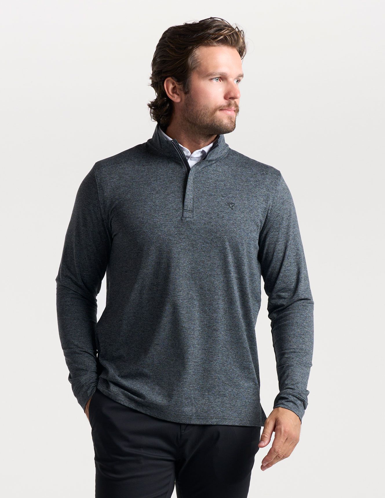 Quarter Zip - Charcoal Heather