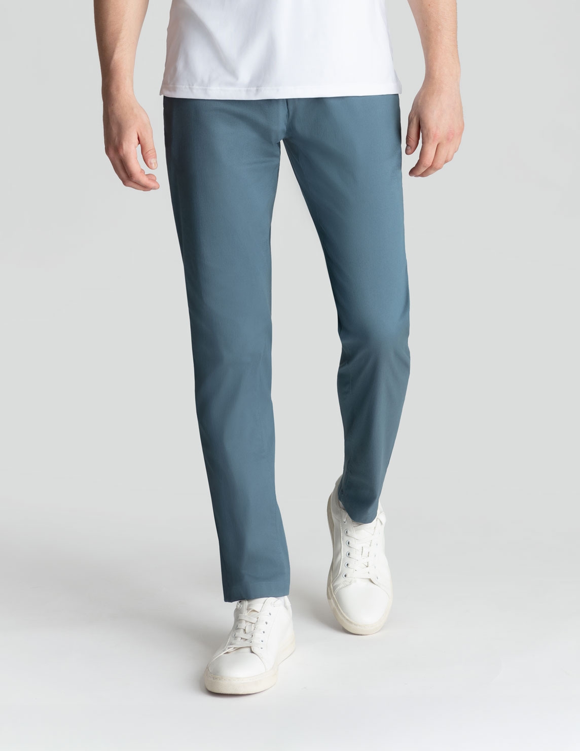 Stretch Khakis - Steel Blue - Slim Fit