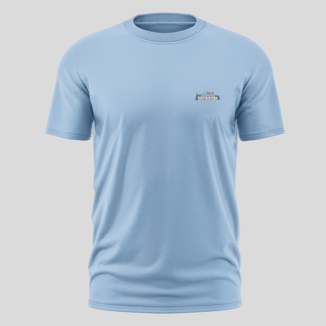 Light Blue Mount birddogs Tech Tee