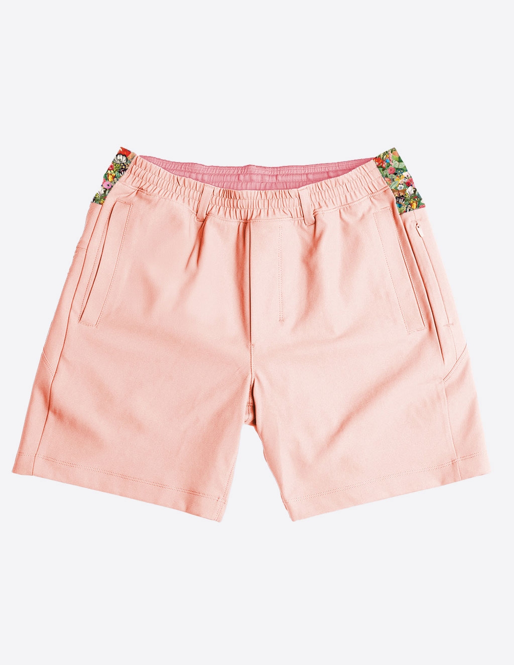 3 in 1 Khaki Shorts - Rosé & Petals (The Wölffer Estate)