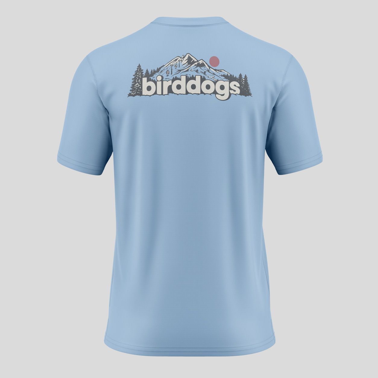 Light Blue Mount birddogs Tech Tee