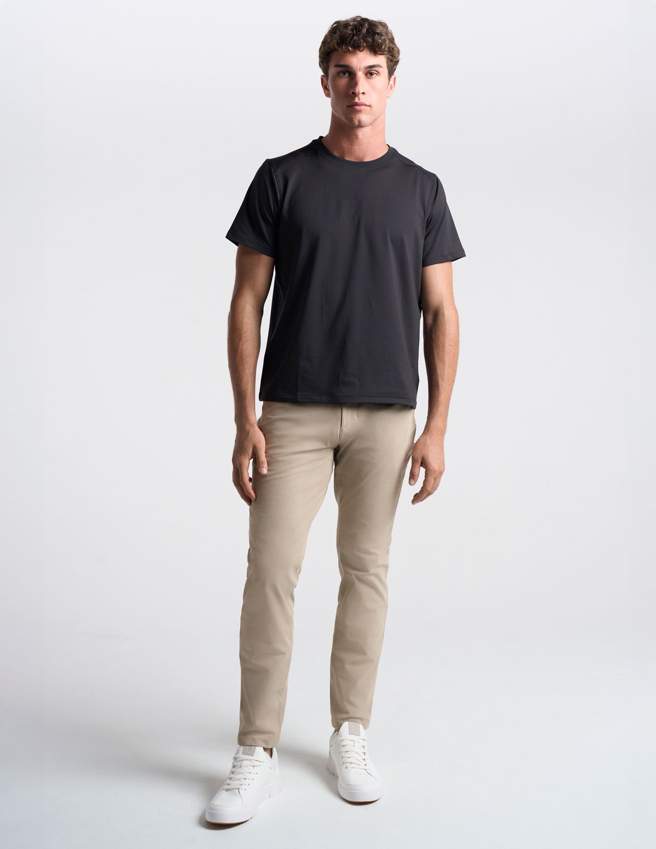 5-Pocket Tech Pants - Khaki - Slim Fit