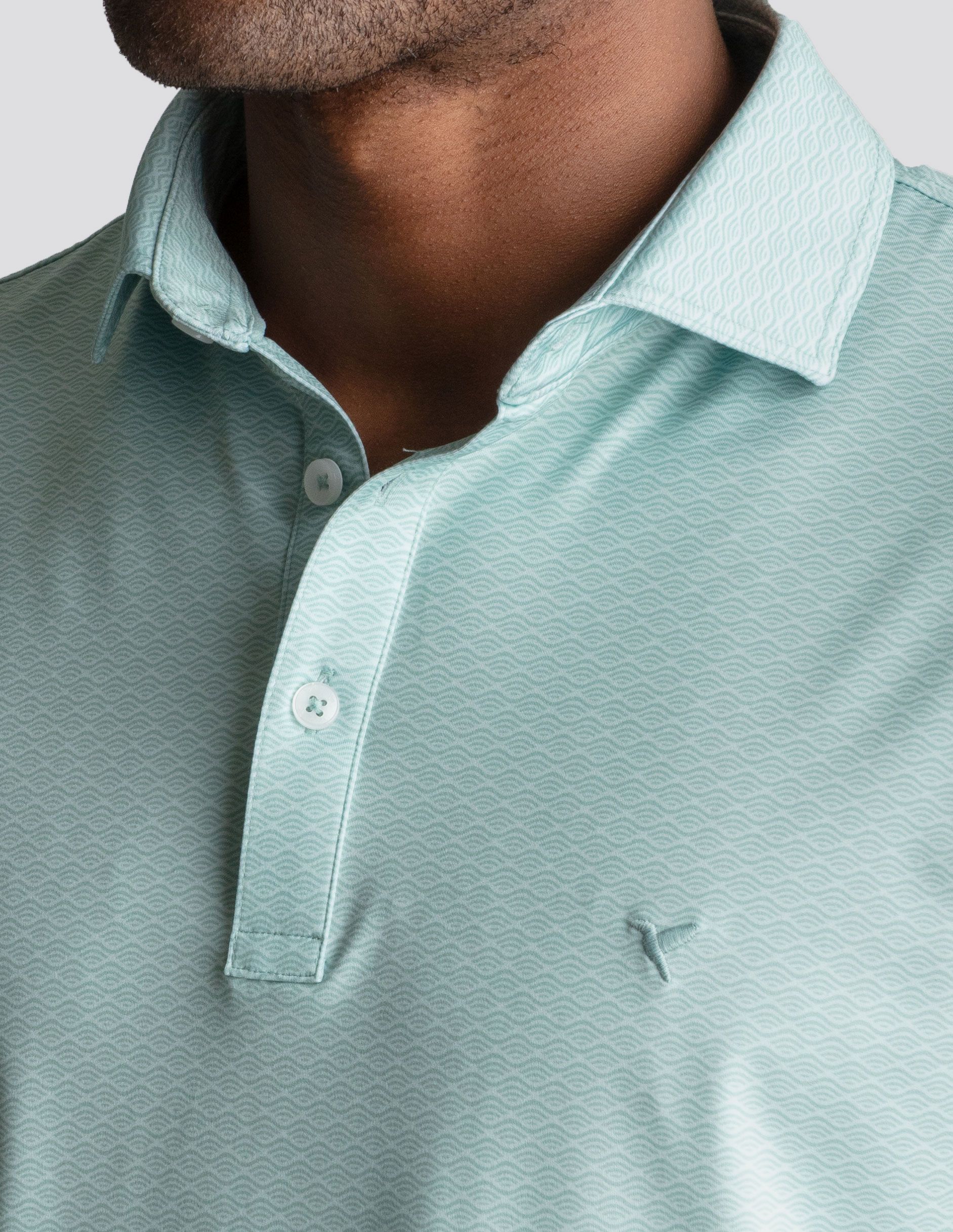 NoFlop Golf Polo - Link Swell Green (The 18th & Aperol)