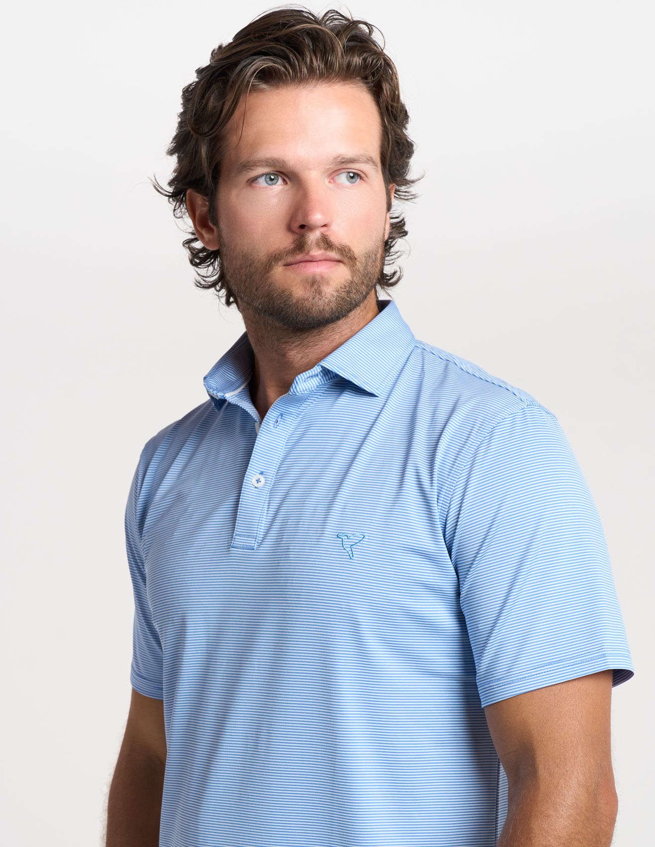 Performance Polo - Blue Stripes