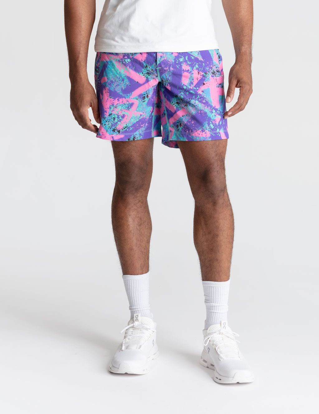 Gym Shorts - Purple & Pink Splatter | birddogs