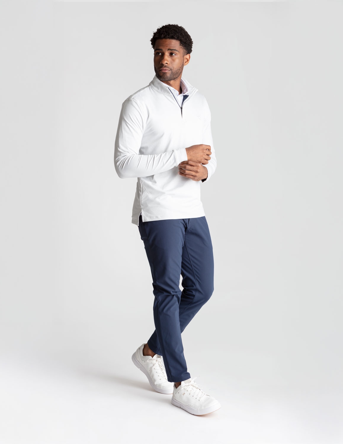 Quarter Zip - Light Gray Heather