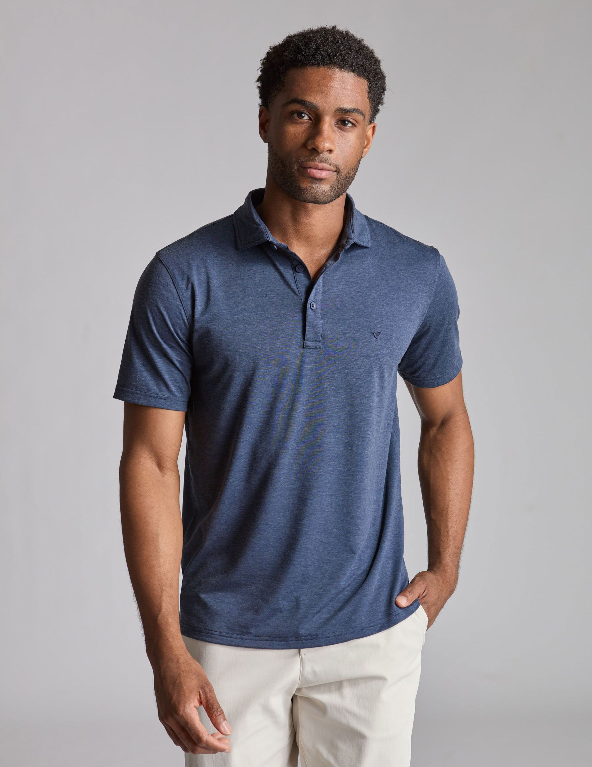 NoSweat Polo - Navy Heather