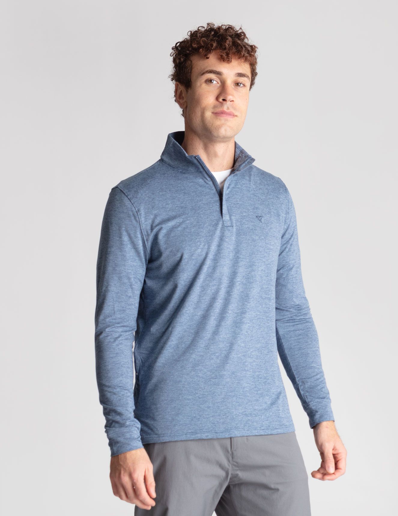 Last Layer Lined Q-Zip - Vintage Indigo Heather (The One More Round)
