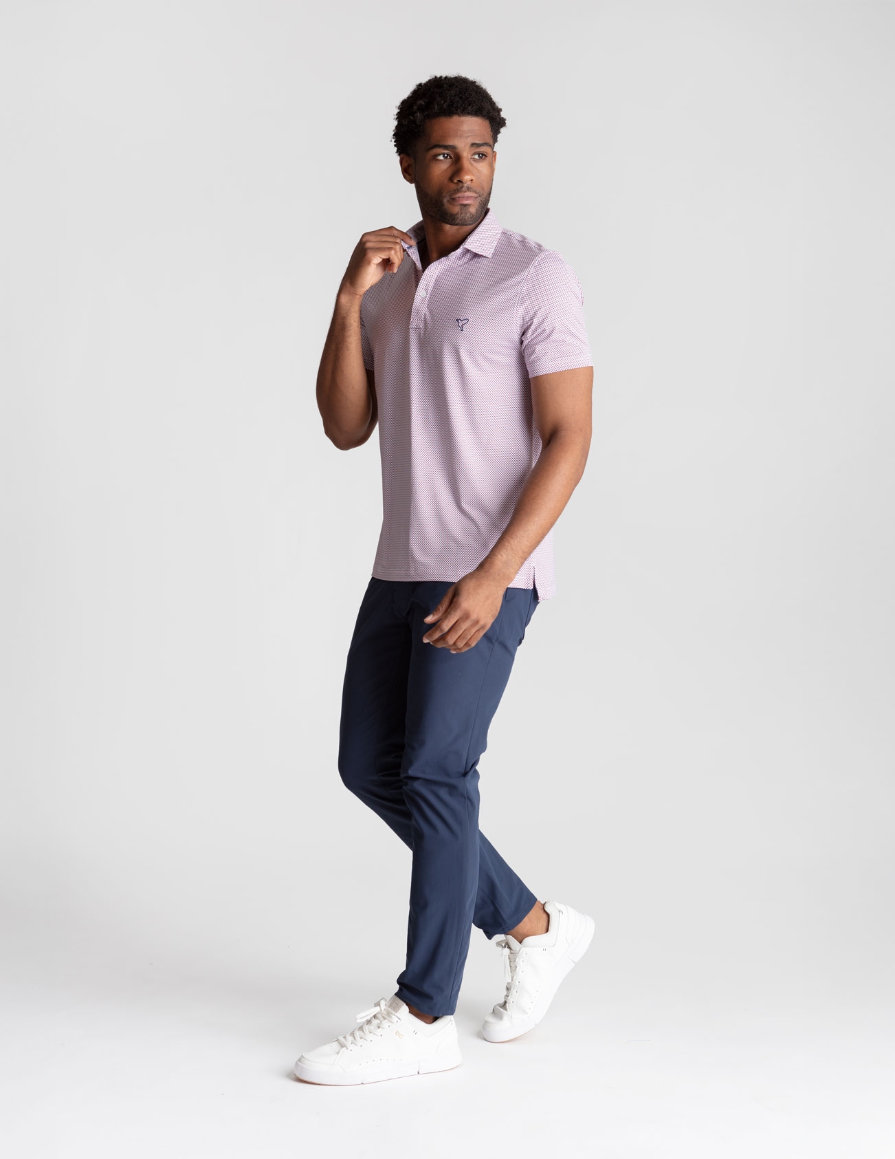 Performance Polo - Red, White, Blue Bowtie