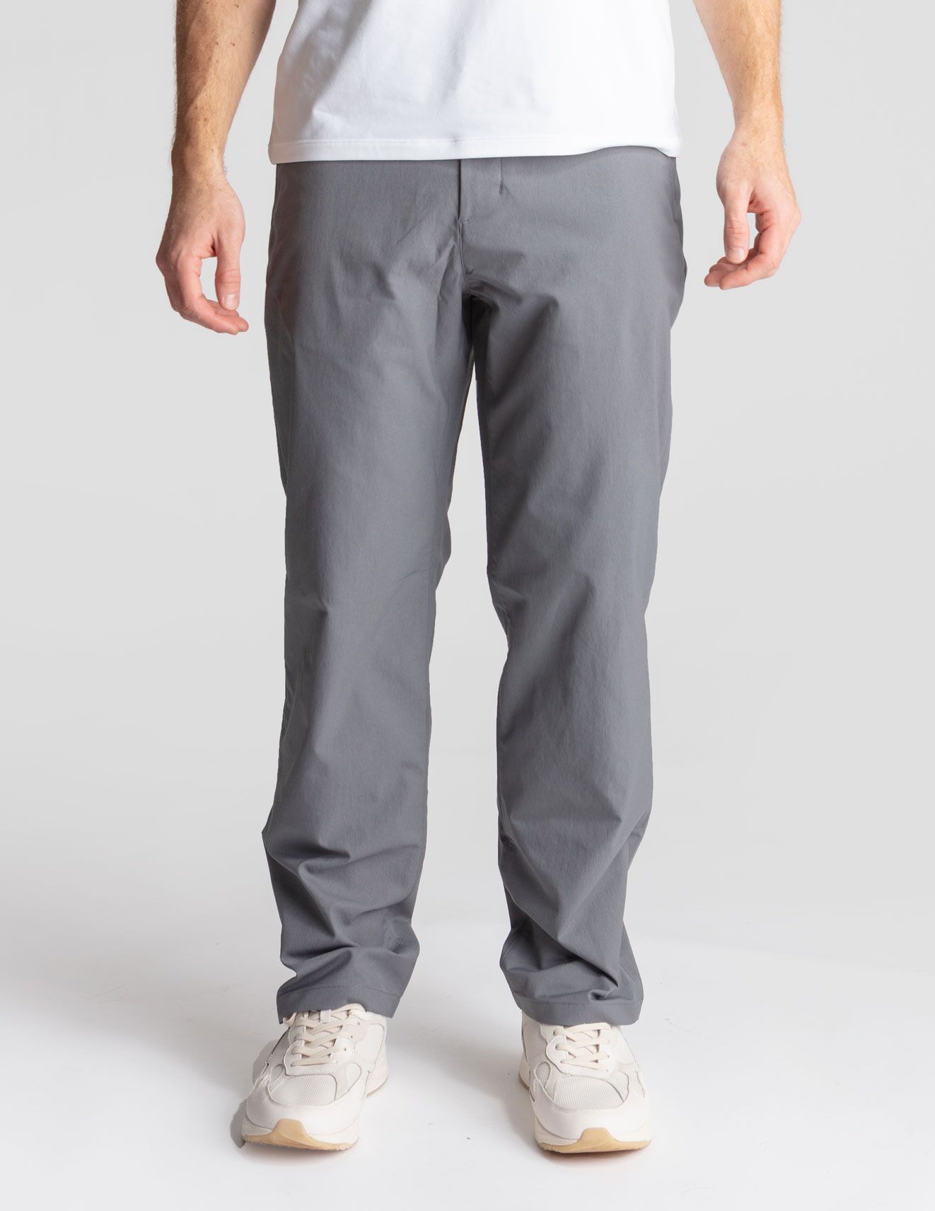 Stretch Khakis - Dark Gray - Relaxed Fit