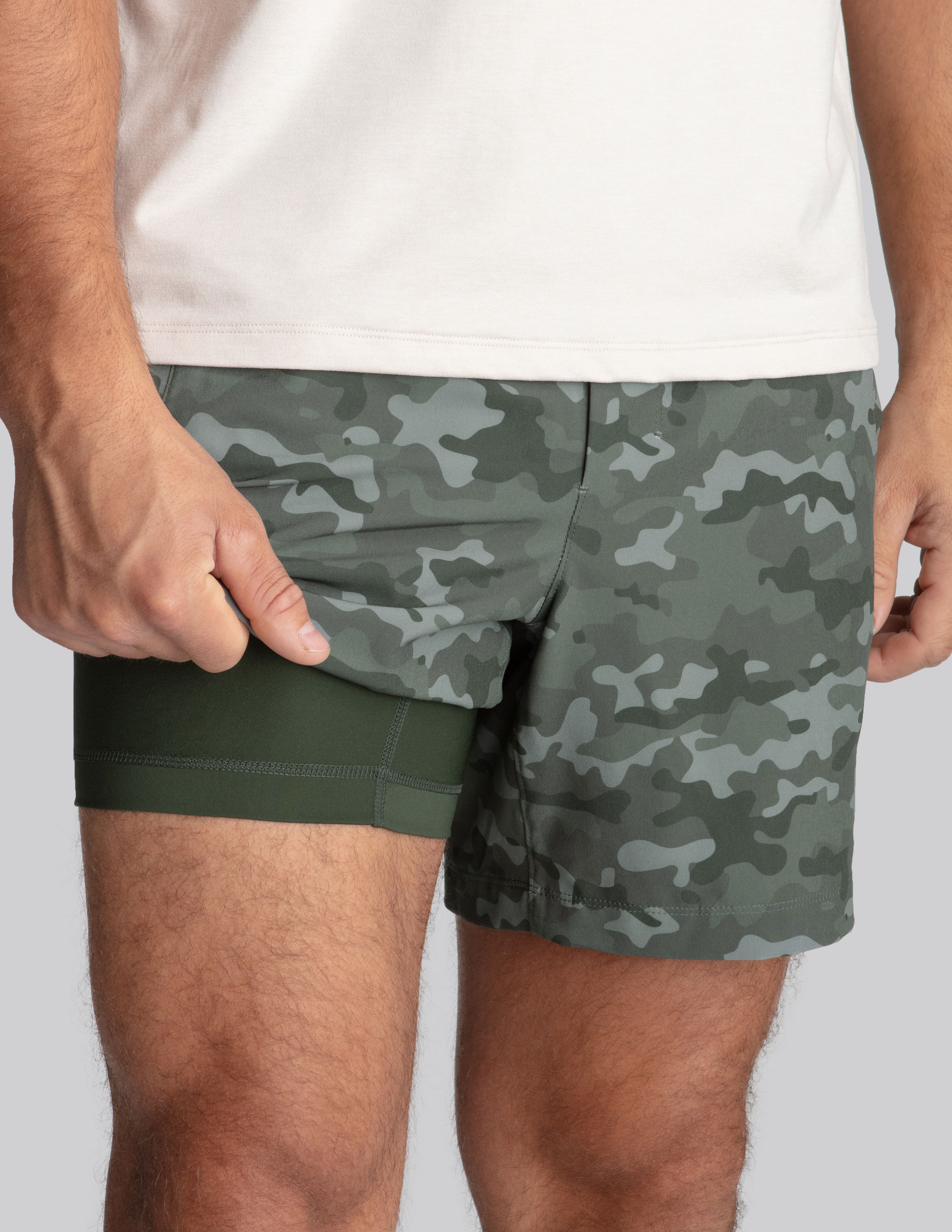 Original Gym Shorts - Green Camo (The Game Wardens)
