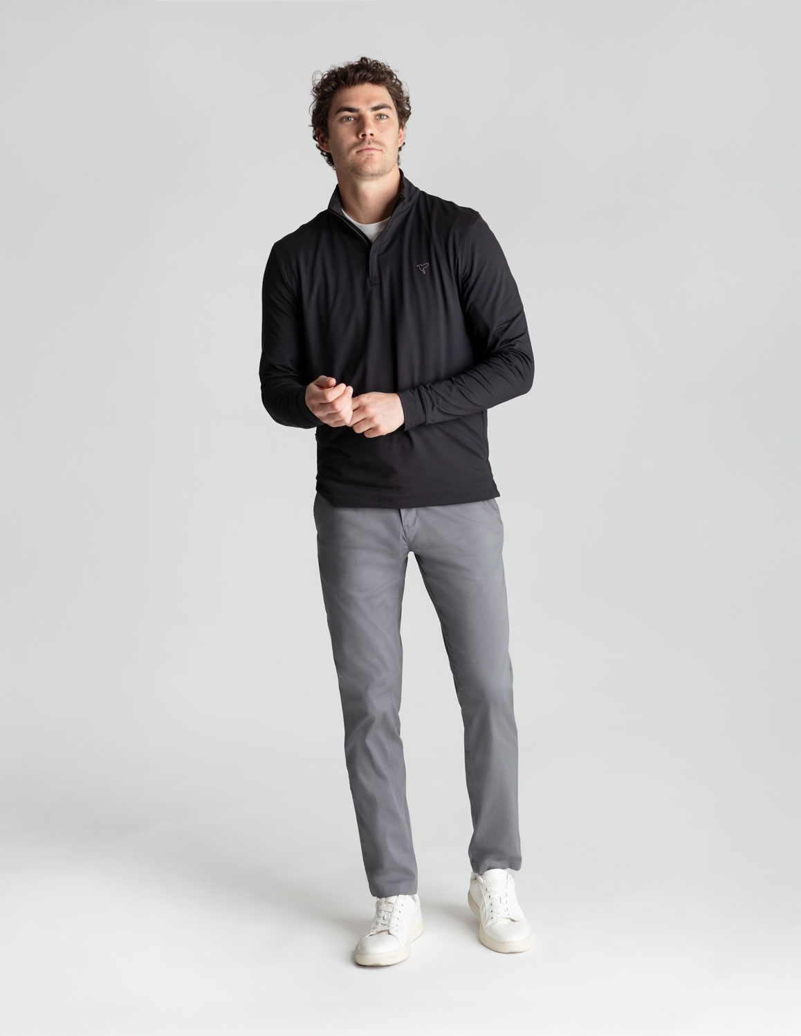 Stretch Khakis - Dark Gray - Slim Fit