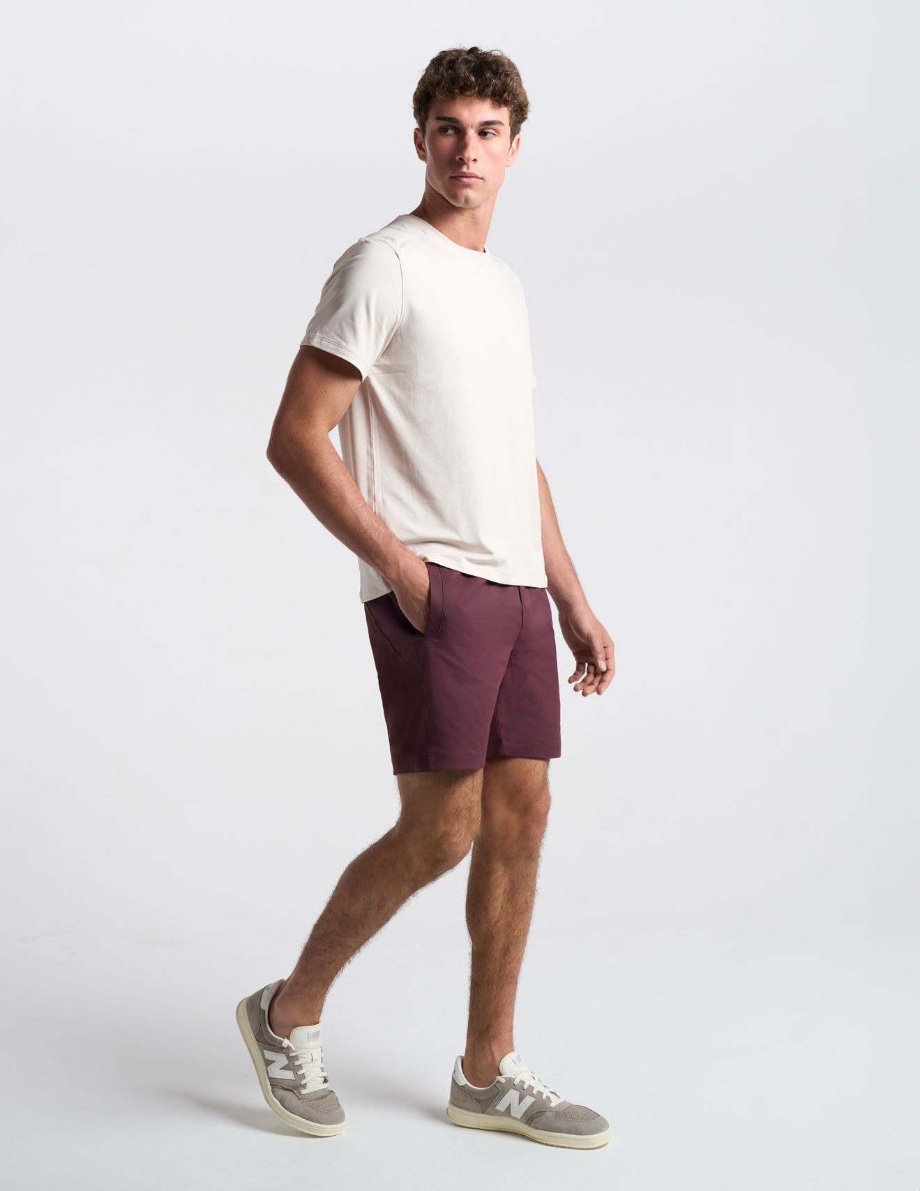 Khaki Shorts - Maroon