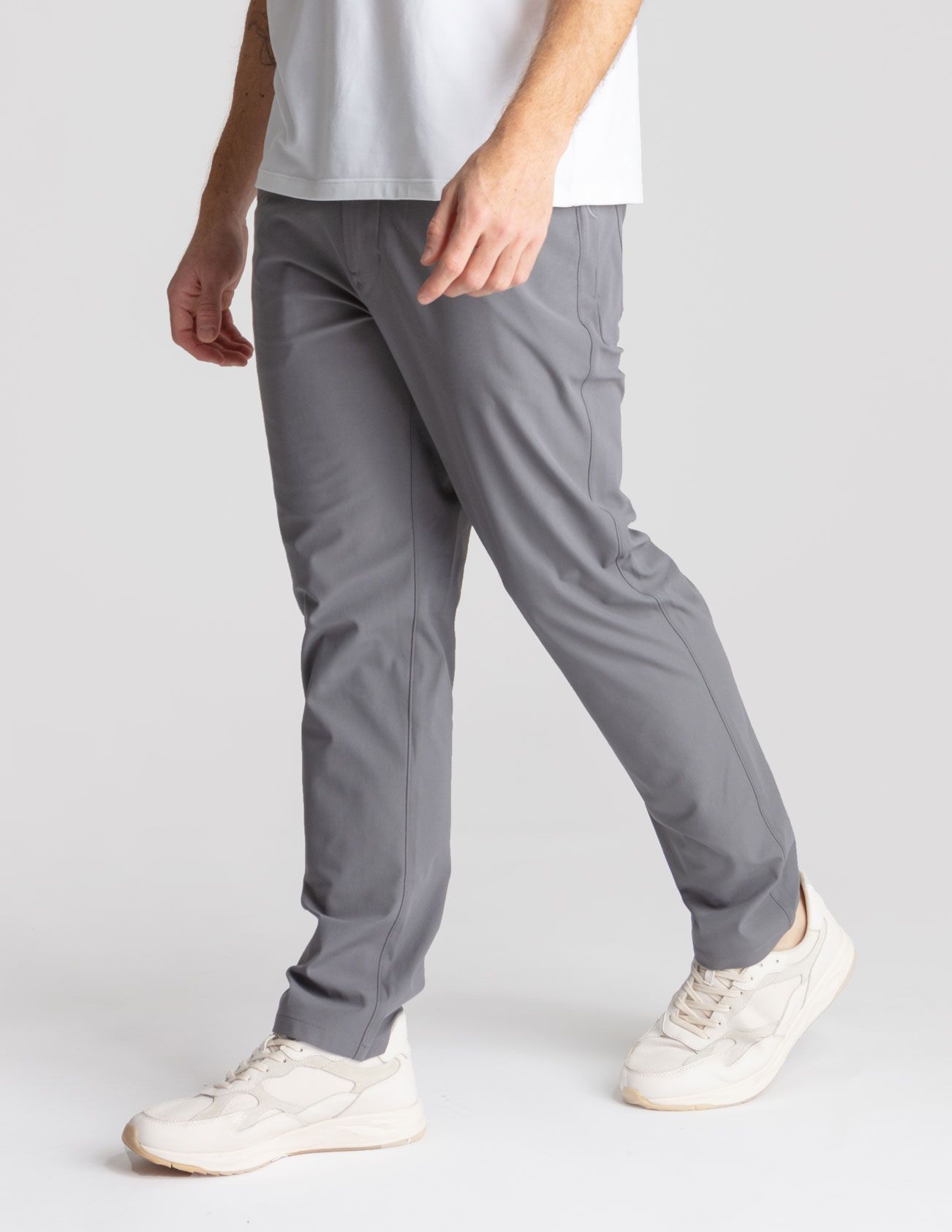 5-Pocket Tech Pants - Dark Gray - Classic Fit
