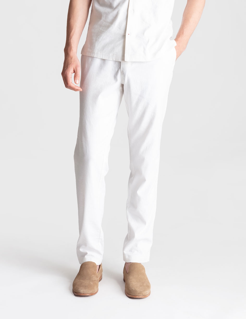 Tech Linen Pants - White